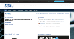 Desktop Screenshot of intersonic.se